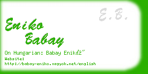 eniko babay business card